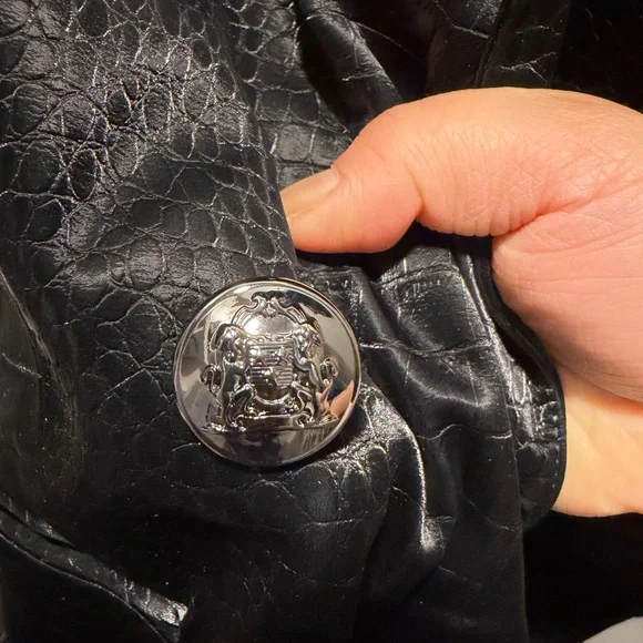 French Connection Ivar Croc Coated Blazer Double-Breasted Mini Dress - Picture 4 of 7